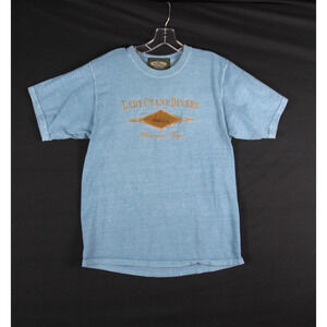 VTG Florida Keys T Shirt Mens Medium Lady Cyana Divers Blue S/S Yesterdays